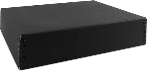 Miniatura 70 de Lineco 13x19 Caja de almacenamiento de museo negra, tapa removible y diseño frontal abatible, 13.5 x 19.5 x 3 pulgadas de archivo con borde Negro
