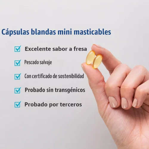Miniatura 4 de Nordic Naturals Ultimate Omega Jr., sabor a fresa - 120 mini geles blandos - 680 omega-3 totales con EPA y DHA - Salud cerebral, estado de ánimo