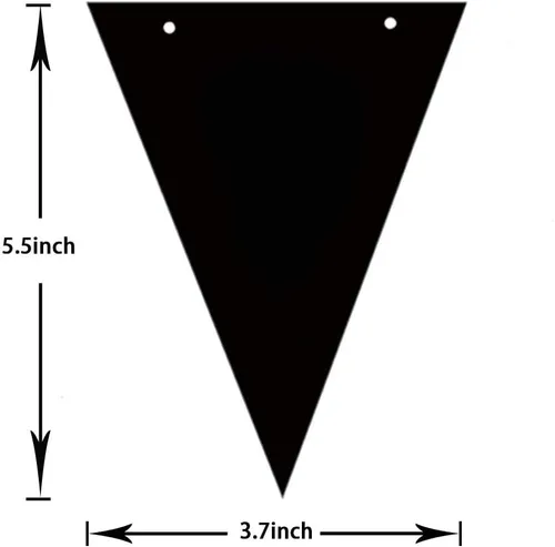 Miniatura 3 de Bandera triangular negra de 20 pies para decoraciones de fiesta, 30 banderas