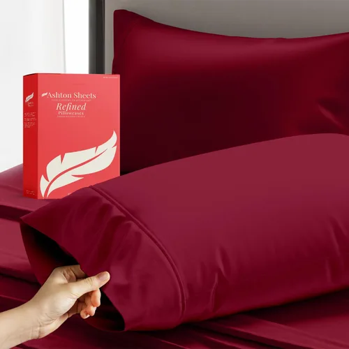 Miniatura 24 de Juego de sábanas 100% algodón egipcio para cama individual, sábanas de lujo de la serie 600 refinadas para cama de tamaño individual