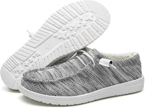 Miniatura 5 de Betrue Zapatos náuticos ligeros para mujer, mocasines casuales para mujer, zapatos de cubierta para mujer, zapatos de lona transpirables para mujer
