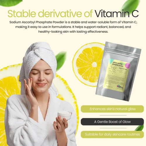 Miniatura 3 de Polvo SAP de fosfato de ascorbilo de sodio – Derivado estable de vitamina C, antioxidante para el cuidado de la piel DIY (1 onza/0.99 oz)