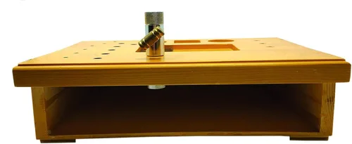 Miniatura 4 de Creative Angler Estación de atado de moscas de madera con tornillo de banco giratorio, herramientas de atado de moscas y materiales de atado