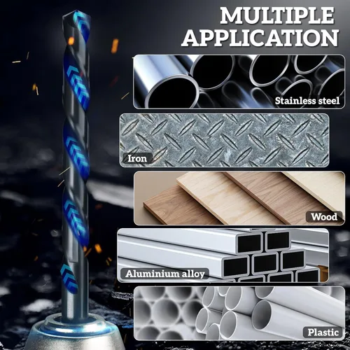 Miniatura 4 de Kit extractor de pernos, 10 piezas extractor de tornillo y broca izquierda Brocas de acero HSS M2, broca inversa y extractor de pernos, elimina