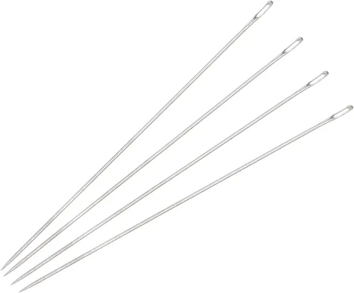 Miniatura 8 de uxcell 30 agujas de abalorios finas, finas, largas, rectas para bordar, de acero inoxidable, 1.26 pulgadas