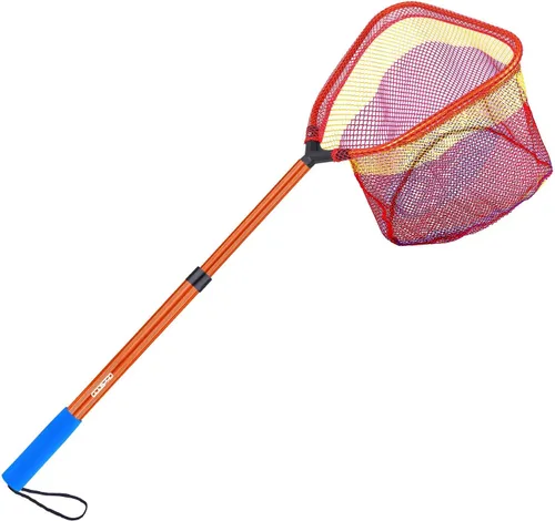 Miniatura 12 de Red de pesca para niños: red telescópica de cebo, minnow y mariposa con profundidad de 11.4 pulgadas, mango que se extiende hasta 30 pulgadas