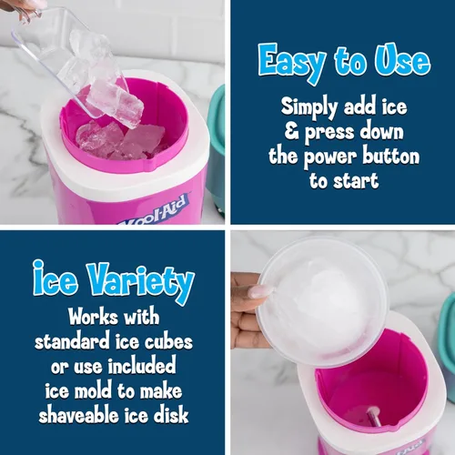 Miniatura 4 de Kool-Aid Máquina de Raspado de Hielo y Conos de Nieve, Raspadora de Hielo Multiusos para Golosinas Congeladas, Granizados, Conos de Nieve y Más