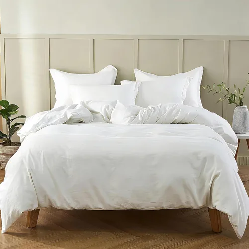 Miniatura 25 de Simple&Opulence - Juego de funda de edredón de lino francés 104"x 92" - 5 piezas (1 funda de edredón, 4 fundas de almohada) - Mezcla de lino natural