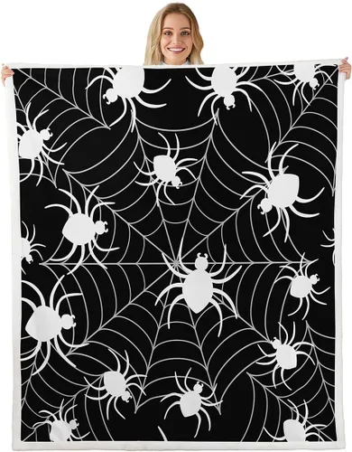 Miniatura 11 de Skull Flannel Fleece Throw Blanket 40"x50" Cartoon Skulls Fuzzy Blanket for Sofa Couch Love Hearts Polka Dots All Season Bed Blankets Plush