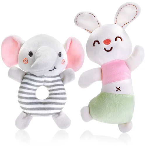 Miniatura 8 de Sonajeros para bebés de 0 a 6 meses: sonajeros suaves para recién nacidos, sonajero de peluche para bebés, regalo de ducha para niños pequeños