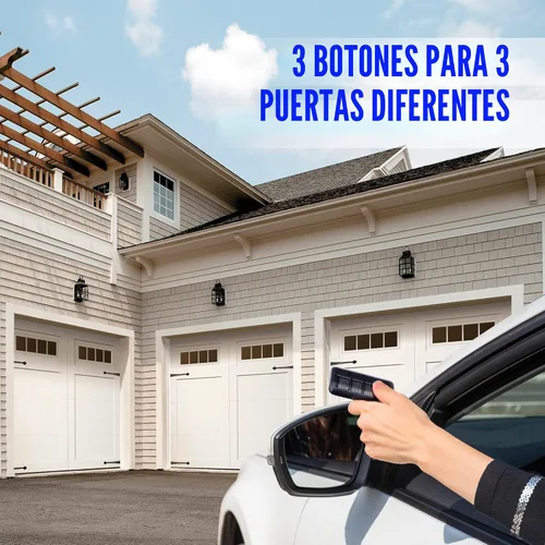 Miniatura 8 de Control remoto universal para puerta de garaje con clip para visera, para abridores LiftMaster/Chamberlain/Craftsman, adecuado para botones