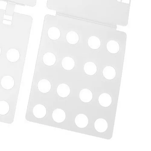 Miniatura 5 de Carpeta de ropa, tabla plegable para camisas, rápido y fácil de plegar, material de PP portátil para viajes (blanco)