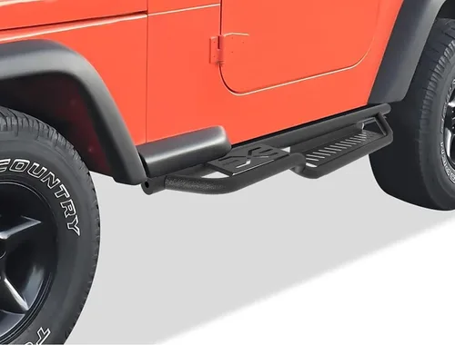 Miniatura 3 de Estribos, escalones laterales de 6 pulgadas compatibles con Jeep Wrangler JK JKU Unlimited 2007-2018, 2 puertas, barra Nerf de acero recubierto