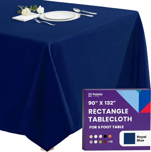 Miniatura 134 de Gee Di Moda - Mantel rectangular de 60 x 84 pulgadas – Mantel rectangular de poliéster lavable para mesa de 5 pies