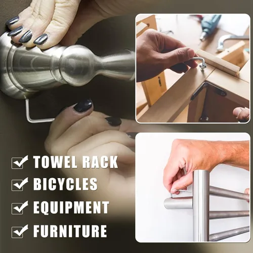 Miniatura 7 de Piutouyar Llave hexagonal de 0.236 pulgadas, llave Allen en forma de L, llave hexagonal pequeña para reparación de bicicletas y muebles (10 piezas)