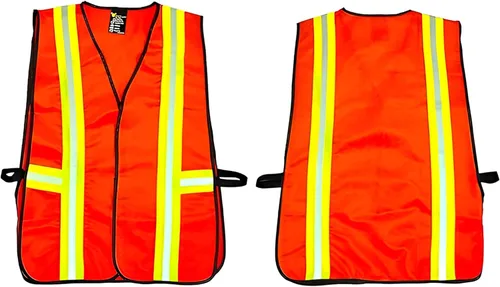 G & F Products Chaleco de seguridad reflectante de alta visibilidad con bolsillos multifunción ANSI Clase 2 Naranja