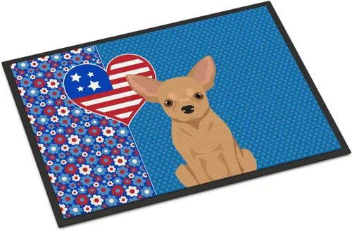 Miniatura 170 de Caroline's Treasures WDK5119JMAT Airedale Terrier USA - Tapete para interiores o exteriores, 24 x 36 pulgadas, tapete para puerta delantera