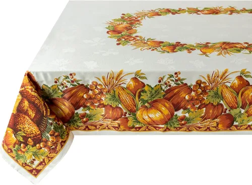 Miniatura 6 de Benson Mills mantel con diseño de moños navideños, 55% algodón, 45% poliéster