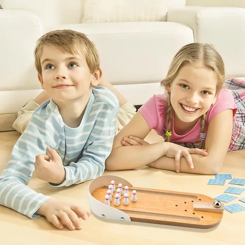 Miniatura 5 de Mini juego de bolos de mesa: divertidos regalos de elefante blanco para adultos, hombres y mujeres, rellenos de calcetines de Navidad