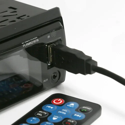 Miniatura 3 de Pyle Receptor de radio marino de 300 vatios con Bluetooth, auxiliar, USB, conexiones RCA, panel frontal digital, cubierta abatible, carcasa