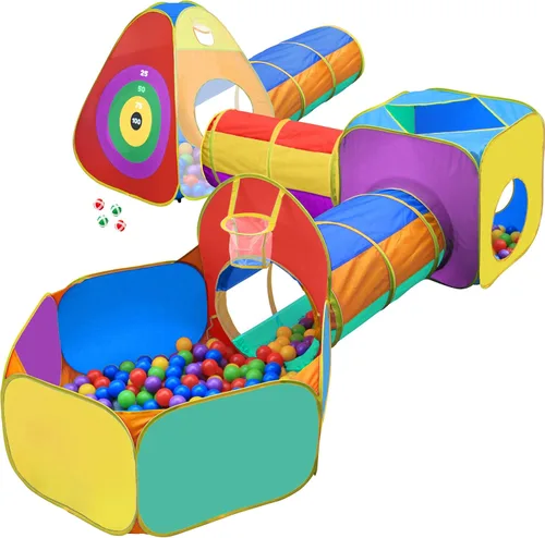 Regalo para niños pequeños y niñas, piscina de pelotas, carpa de juego y túneles para niños, el mejor regalo de cumpleaños para niños de 3, 4 y 5