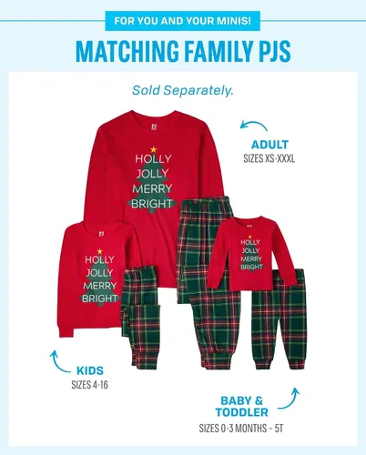 Miniatura 2 de The Children's Place Pijama de Navidad unisex para bebé, algodón