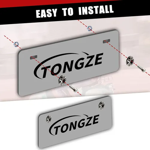 Miniatura 5 de Tornillos para placa de matrícula: kit de tornillos de pernos M6 para placa de matrícula entallados CNC en aleación de aluminio para automóviles