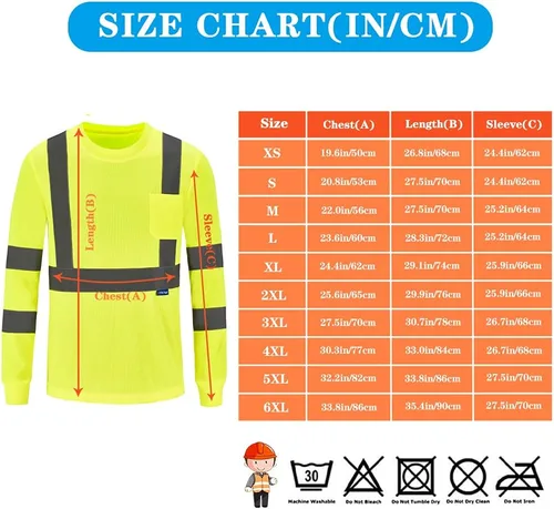 Miniatura 2 de A-SAFETY Camiseta de seguridad con logotipo reflectante de alta visibilidad de alta visibilidad Amarillo