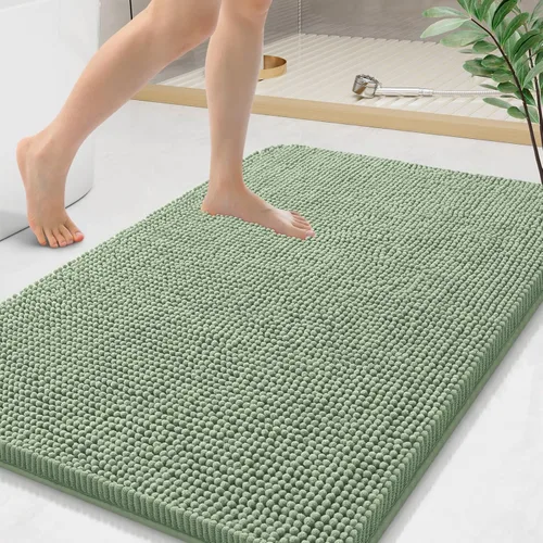 Miniatura 130 de Arotive Alfombras de baño de felpilla extrasuaves y absorbentes, de 24 x 16 pulgadas, lavables a máquina, parte trasera de goma antideslizante