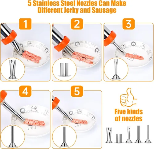 Miniatura 5 de Kits de pistola para carne seca de 2.5 LB de 5ª generación, pistola para hacer carne seca, pistola para carne de res, pistola para hacer cecina