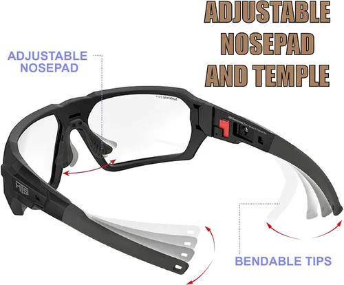 Miniatura 7 de HTS HUNTERSKY Gafas Protectoras para Deportes Motorizados Motocicleta Antiempañamiento Gafas de Montar Lentes Acolchadas Gafas de Sol a Prueba