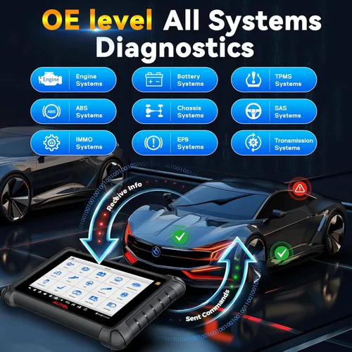 Miniatura 5 de Autel Escáner MaxiCheck MX900 OBD2, igual que MaxiCOM MK900 MK900BT, actualización de MK808 MX808, herramienta de diagnóstico de todos los sistemas