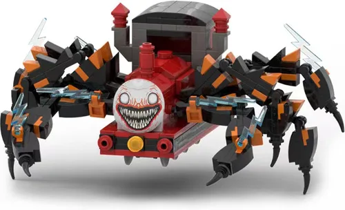 Miniatura 6 de Juego de bloques de construcción de figuras de Charles, juguetes de modelo de monstruo de tren araña de juego de terror, ladrillos de construcción