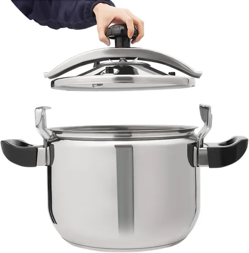 Miniatura 4 de Olla a presión de acero inoxidable de 23.2 cuartos de galón, gran capacidad, abrazadera de olla a presión comercial, válvulas individuales para uso