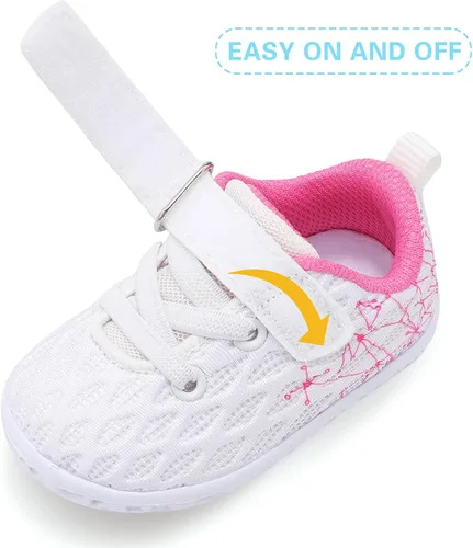 Miniatura 3 de FEETCITY Zapatillas de bebé para niños y niñas, zapatos de primera caminata, zapatos de cuna para recién nacidos, zapatos de meter