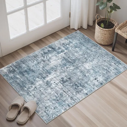Miniatura 124 de Alfombra de pasillo Soalmost 2'6" x 10' lavable, alfombra antideslizante para cocina, baño, lavandería, alfombras vintage ultra delgadas para Beige