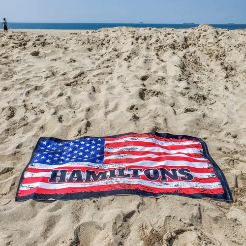 IT'S A SKIN Toallas de playa personalizadas con tu nombre, orgullo estadounidense, estilo desgastado con la bandera de Estados Unidos para playa,