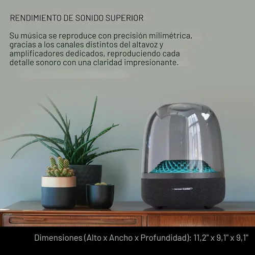 Miniatura 4 de Harman Kardon Aura Studio 4 - Altavoz Bluetooth para el hogar - Rendimiento de sonido superior - 5 temas de iluminación con efecto diamante