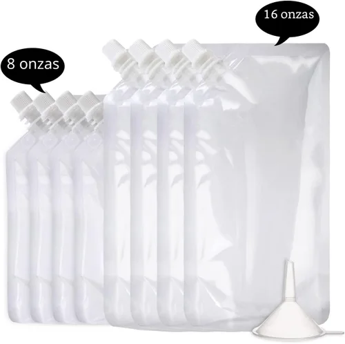 Miniatura 2 de OHMAXHO Bolsas de alcohol para licor, bolsas de bebidas reutilizables para adultos, frascos de alcohol, bolsas de licor de plástico ocultables