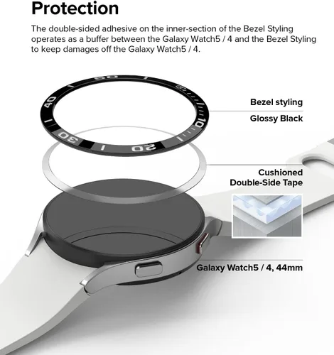 Miniatura 7 de US VAR - Bisel Ringke compatible con Samsung Galaxy Watch 4 1.732 in