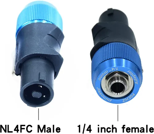 Miniatura 3 de Adaptador Speakon a 1/4 na4ljx conector actualizado de 1/4 pulgadas ts Jack hembra a NL4FC macho convertidor son para convertir cable a NL4FC