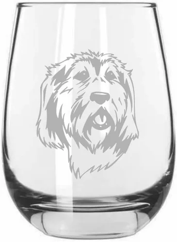 Miniatura 404 de Sakhalin Husky Dog - Copa de vino grabada personalizada de 15.25 onzas sin tallo