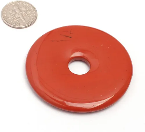 Miniatura 14 de JOE FOREMAN Anillo de cuarzo amatista natural de 1.181 in con colgante de donas circulares para hacer joyas, 1 unidad, Piedra