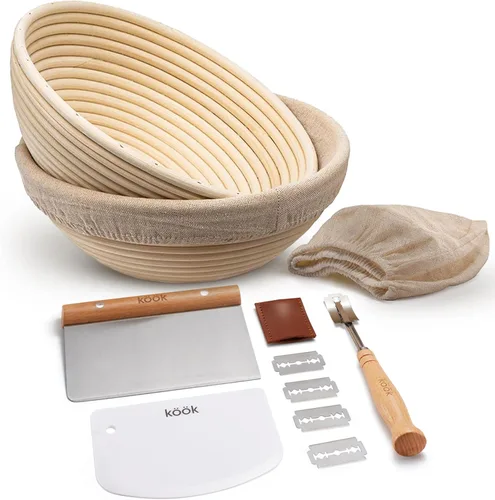 Miniatura 12 de Cesta de prueba de pan Banneton, Kook, Cesta de prueba de pan de masa madre, Prueba de pan Banneton, Cestas artesanales para hacer pan de masa