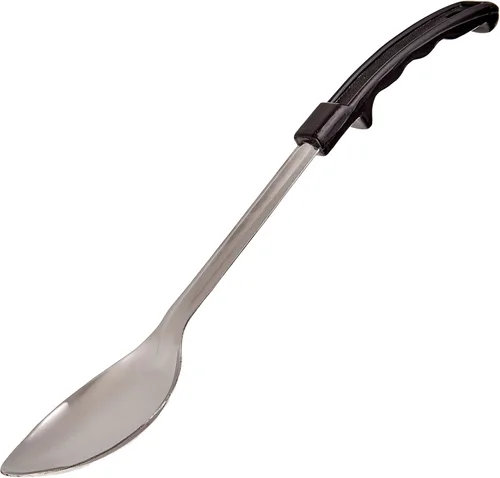 Miniatura 3 de Winco Cuchara de acero inoxidable para embarnizar con mango de plástico con gancho de parada, ranurada, 15