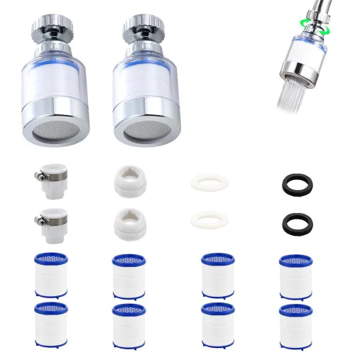 Miniatura 12 de Filtro de grifo de cocina, rotación de 360° para agua del grifo de cocina del hogar, a prueba de salpicaduras y filtro de aumento de presión