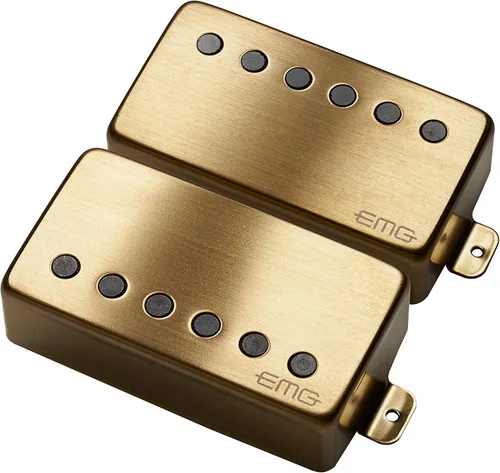 Miniatura 2 de Set de pastillas humbucker para puente y cuello de guitarra EMG 57/66, cromo negro Negro chrome