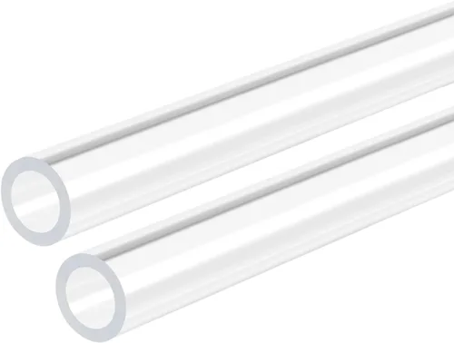 Miniatura 23 de DMiotech 2pcs 0.394 in x 0.551 in 12" tubo de acrílico transparente rígido tubo de plástico para acuario tubería de agua, sistema de refrigeración