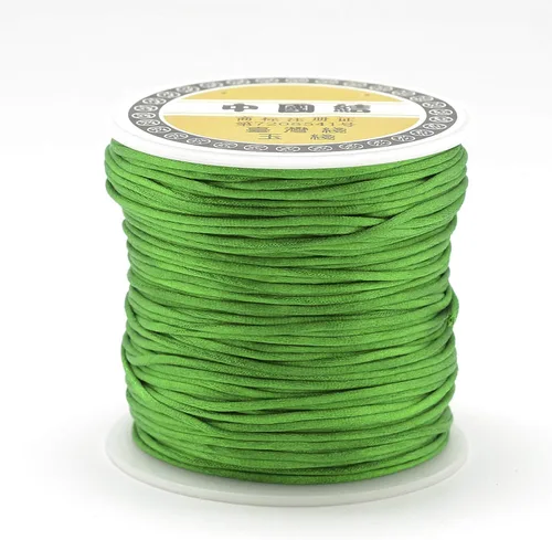 Miniatura 15 de Pandahall - Hilo de nailon para cuentas de 100 yardas, hilo de nailon trenzado de 0.059 pulgadas, cuerda de satén para anudar, trenzar y hacer joyas