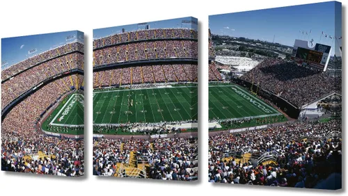 Miniatura 56 de TUMOVO American Sports - Decoración de pared Wrigley Stadium, 3 piezas, arte de pared de estadio de béisbol, cuadros para decoración del hogar